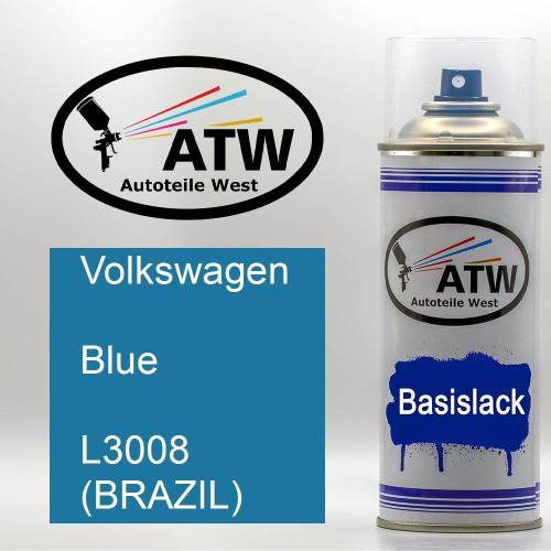 Volkswagen, Blue, L3008 (BRAZIL): 400ml Sprühdose, von ATW Autoteile West.